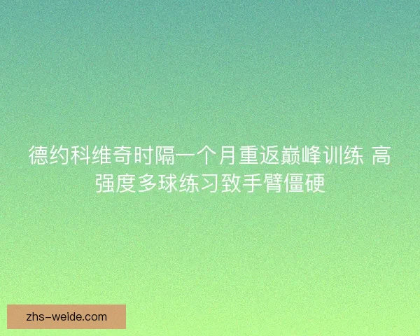 德约科维奇时隔一个月重返巅峰训练 高强度多球练习致手臂僵硬 德约科维奇时隔一个月重返巅峰训练 高强度多球练习致手臂僵硬